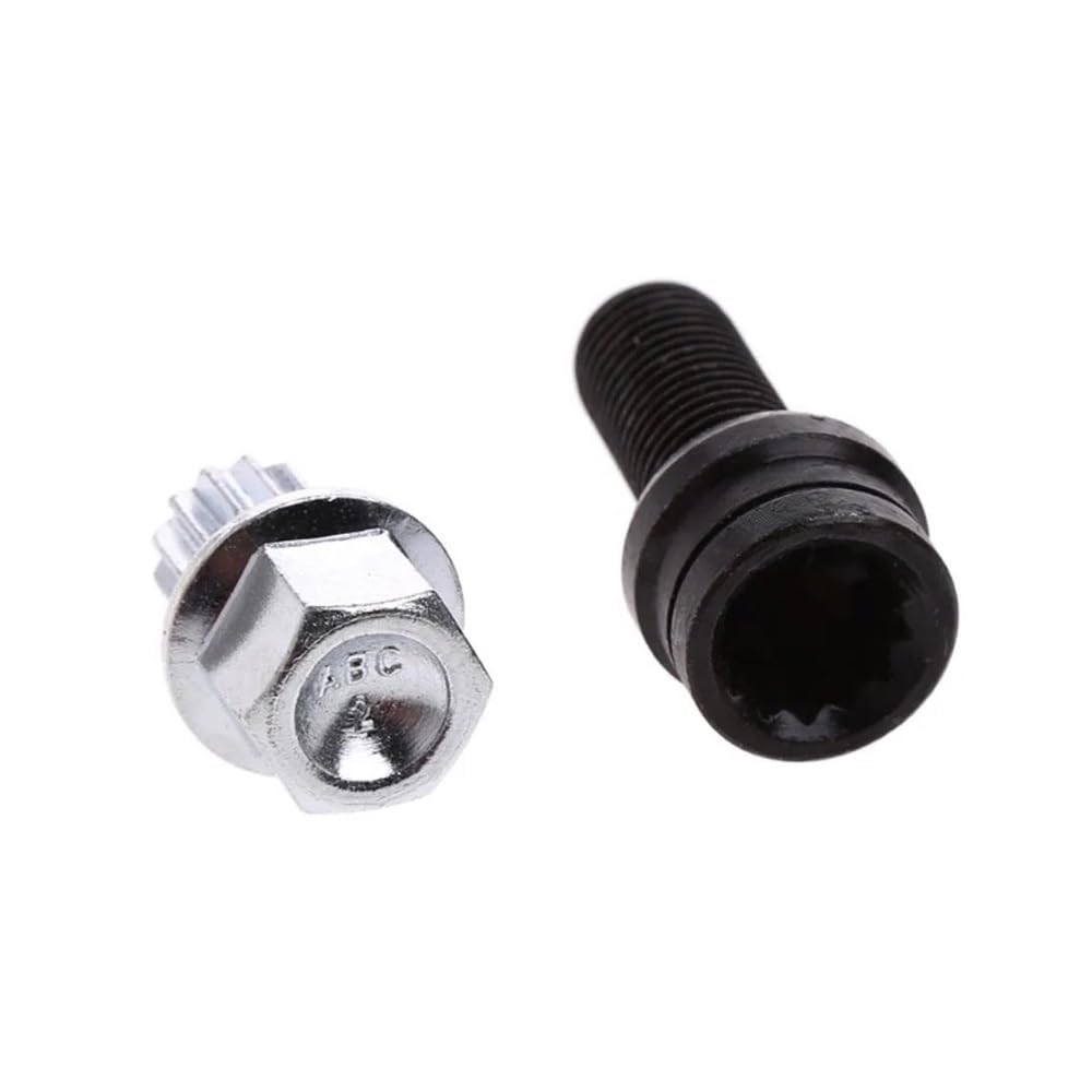 4 Bulloni Antifurto Ruote M14*1.5 Con Adattatore Chiave Per VW Per Golf Per Jetta Per Passat Bulloni ruota(Silver)