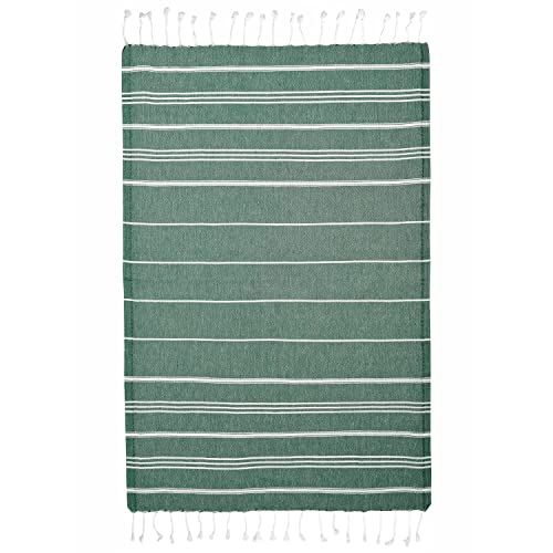 Cacala 100% Turkish Cotton Kitchen Tea Towels, Highly Absorbent Luxury Soft Quick Drying Dish Towel With Hanging Loop For Gym, Yoga, Bath, Sports, Cleaning And Kitchen (23 X 36), Army Green #TOP4