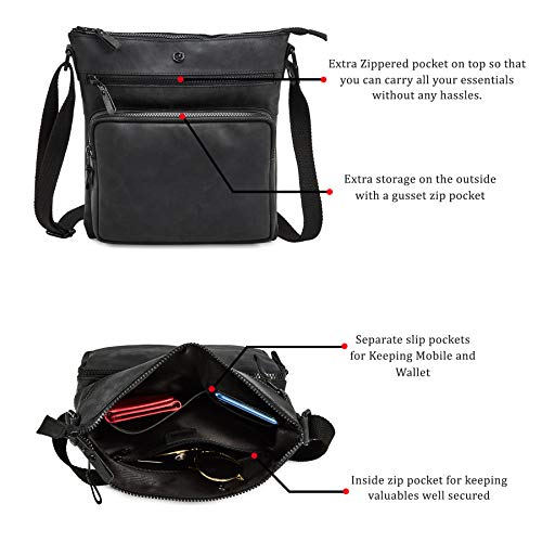 Crossbody Bags for Women Real Leather Purse Handmade Vintage Crossover Shoulder Pocketbook2