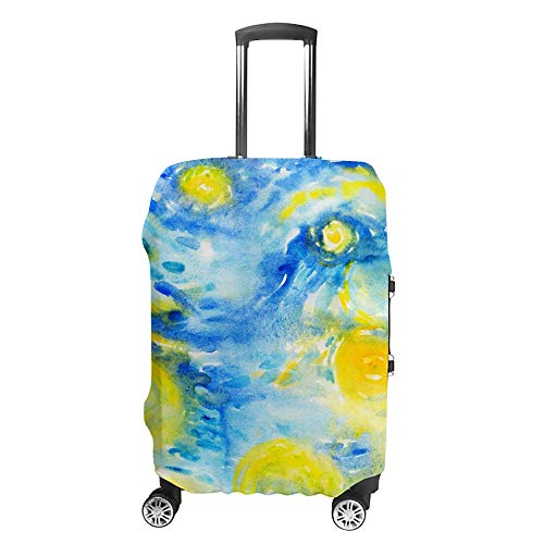 Housse de protection pour bagages élastique anti-poussière bleu