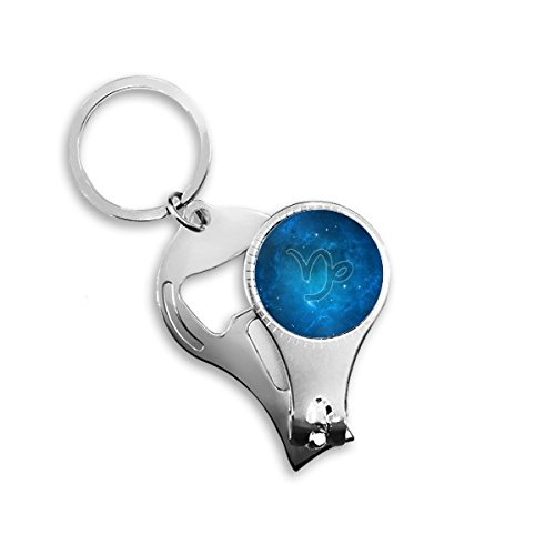 Porte-clés Capricorne nuit étoilée le meilleur cadeau de charme astrologique en métal