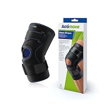 Actimove Sports Edition Knee Brace Wrap Around, Polycentric Hinges, Condyle Pads | Left & Right Compatible Knee Support for Meniscus Tear, Pain, ACL, MCL, Injury Recovery | Men & Women, Black, Large