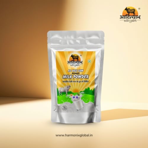 Image of Adityabh A2 Cow Skimmed Milk Powder 450g (Pack of 2) | Clean & Natural | No Added Sugar | No Preservatives | Nutrient-Rich Dairy Powder | Ideal for Tea, Coffee & Daily Kitchen Use