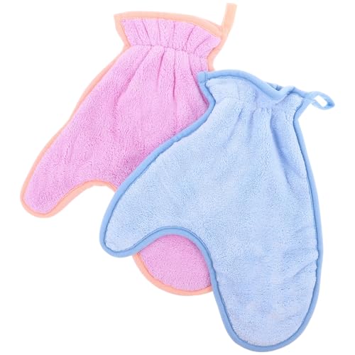 Hemobllo 2 Pezzi Guanti per Asciugatura Animali Domestici Guanti Assorbenti per Bagno Cani e Gatti per Asciugatura Pelo Morbidi e Leggeri per Toelettatura e Pulizia Quotidiana