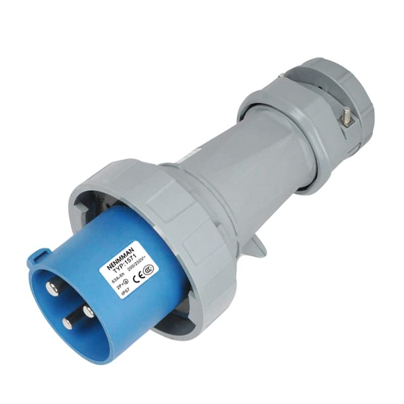 IEC60309 Waterproof Industrial CEE Connector Plug 3Pin 63A 220V-250V 2P+E IP67