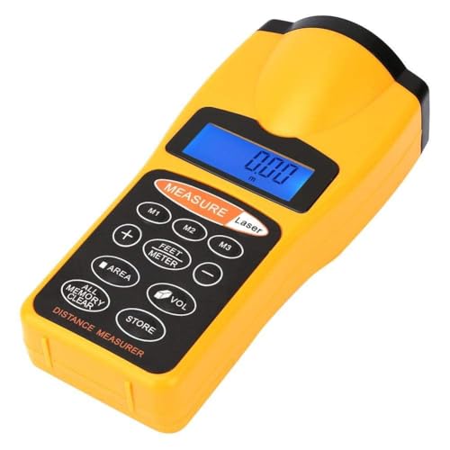 AARKRI SALES Digital Ultrasonic Laser Distance Measurer with LCD Display – Accurate Electronic Tape Measure Tool for Area, Volume, Length, and Height - (Multicolor)
