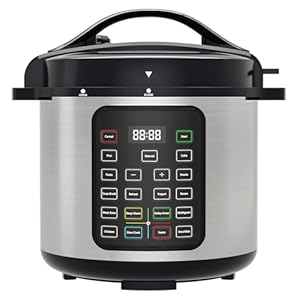 NEWBULIG 8 Quart Electric Pressure Cooker, Stainless Steel Multi Cooker Pressure, 12-in-1 Slow Cooker for Rice, Meat Stew, Porridge, Multigrain, Steam, Yogurt Maker