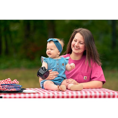 Carhartt baby-girls Short-sleeve Denim Henley Romper2