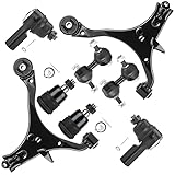 TadaMark Front Lower Control Arm with Ball Joint Tie Rods Sway Bar Kit Fit for 2001-2005 Honda Civic Sedan & Coupe K640288 K640287-8 pcs