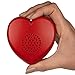Talking Products, Talking Heart Voice Recordable Sound Button, 2 Minutes. Create Your own Personalised Talking Teddy Plush Toy, Christmas Keepsake or Valentines Day Gift (Red)