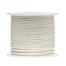 22 AWG Gauge Stranded Hook Up Wire, 500 ft Length, White, 0.0253" Diameter, UL1007, 300 Volts