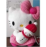 stogiit 20Cm Hello Kitty Holding Snowman Sanrio Original Kawaii Hello Kitty Peluches Peluche Peluche Muñeca Regalo de cumpleaños