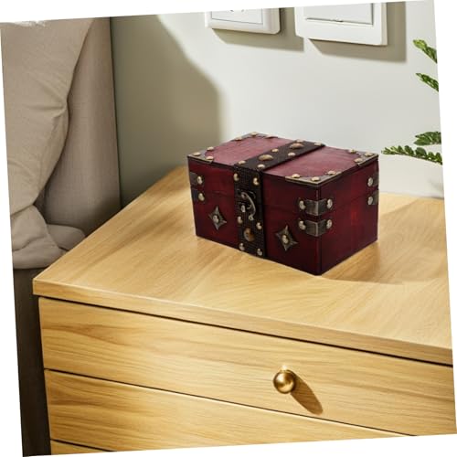 Coffre à trésors avec fermoir Healeved boîte de rangement bijoux bois - 8