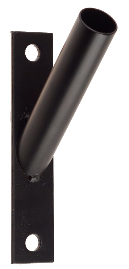 Supporto per Bandiera 30 x 150 cm - Staffa Singola per Montaggio a Parete Interno ed Esterno - Fissaggio Stabile per Asta Rotonda in Metallo, Legno o plastica