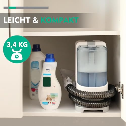 HAUSHOF Waschsauger Teppichreiniger, StainZapper Fleckenreiniger für Teppich mit Reinigungsmittel,...