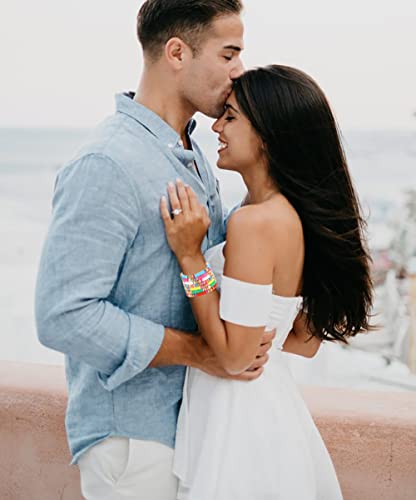 Xocartige Clay Bracelets For Women Girls Vinyl Disc Bead Stretch Bracelets Stackable Friendship Strand Bracelet Bangles Summer Beach Surfer Bracelets Vacation Party Gift (Style B) #TOP5