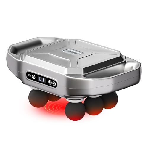 [Heated Version] 6-Head Massage Gun Deep Tissue [9 Levels of Adjustable Intensity] Electric Massager Tool,Muscle Massage Gun Deep Tissue,for Leg Neck Back Shoulder, Back Massager for Women Men