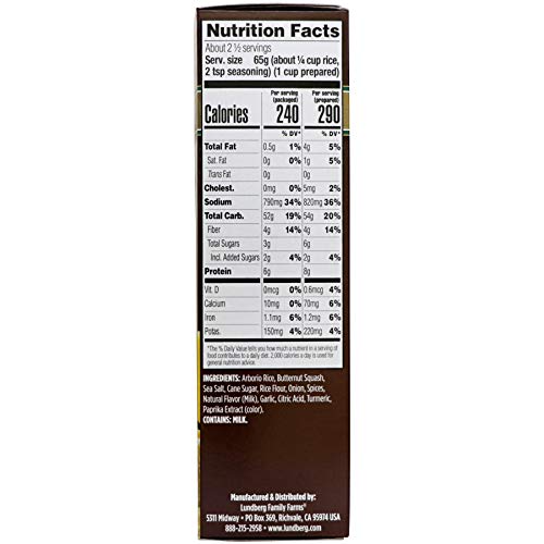 Lundberg Family Farms - Traditional Italian Risotto, Butternut Squash, Convenient Side Dish, 20 Minute Cook Time, Pantry Staple, Sustainably Farmed, Non-GMO, Gluten-Free, Kosher Dairy (5.8 oz, 6-Pack) - Thumbnail 3