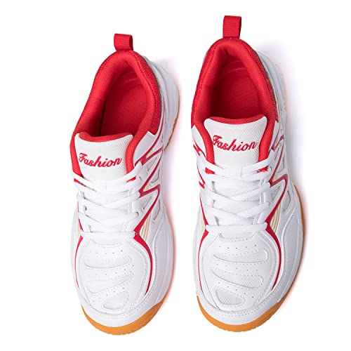 Eadnly Men's Pickleball Shoes Badminton Shoes Mens Tennis Shoes Indoor Court Shoes Racketball Squash Volleyball Shoes(Red 11) #TOP2