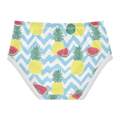 Wusikd Yellow Pineapples Girls' Underwear Cotton Watermelon Girls Briefs Soft Toddler Underwear 2T2