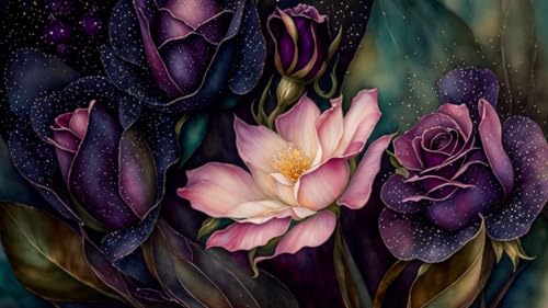 Tableau sur toile fleurs 58 x 90 cm pour habiller un mur vide avec élégance