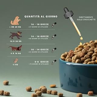 THILIFE Olio Vegetale Omega 3 6 9 Spremuto a Freddo per Cani e Gatti Adulti, Mangime Complementare, Flacone da 30 ml, Fonte di Vitamina E, Prodotto in Francia