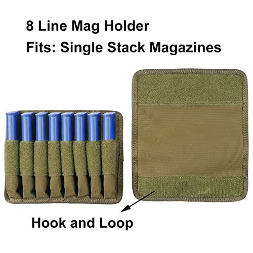 Taftacfr Tactical Pistol Magazine Storage Pouch,Line Magazine Pouch,Molle Mag Pouch With Removeable Flaps,Ammo Mag Holder Fits Most Single And Double Magazines #TOP1