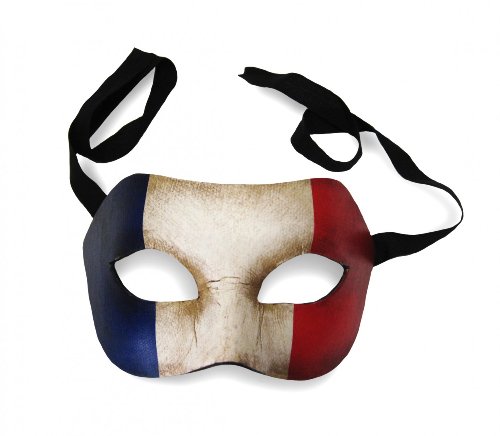 unbespielt Carnaval Original Masque vénitien Colombina France Flag Regard Vintage Cover