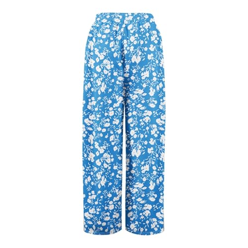 Palazzo Pants for Women with Pockets Wide Leg High Elastic Waist Boho Loose Flowy Lounge Trousers Long Dressy Bottoms4