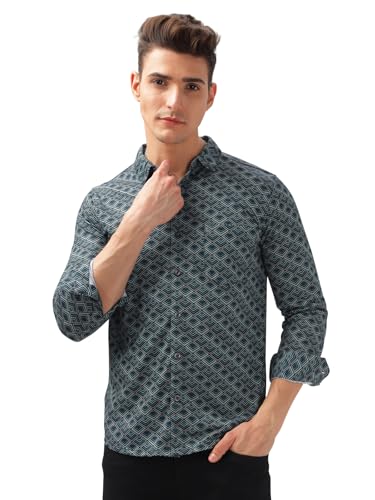 Image of BULLMER Trendy Regular Fit Striped Causal Full Sleeve Shirt for Men.