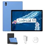 DUODUOGO Tablet 10 Pulgadas Android 11, 4 GB RAM 64 GB ROM/TF 256 GB, Certificación GMS, Pantalla HD IPS, Tablet WiFi Baratas y Buenas, 6000 mAh, Cámara Doble, Bluetooth, Type-C, Funda Protectora