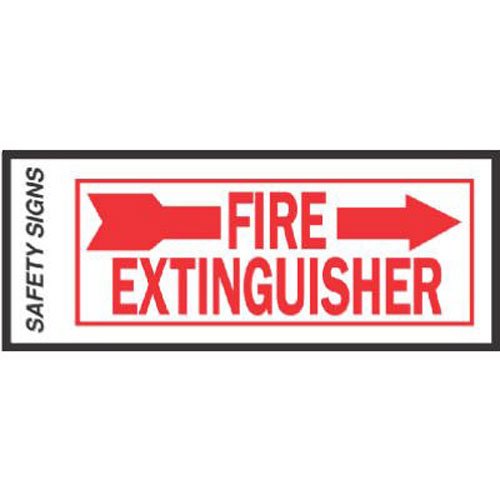 Hy-Ko Products FE-2R Left Arrow Glow in the Dark Fire Extinguisher Sign, 4" x 10", Red