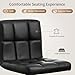 BestOffice Bar Stools Set of 2, Adjustable PU Leather Swivel Barstools, Modern Counter Stools with Back and Footrest, Counter Height Barstools for Bar, Kitchen and Dining Room