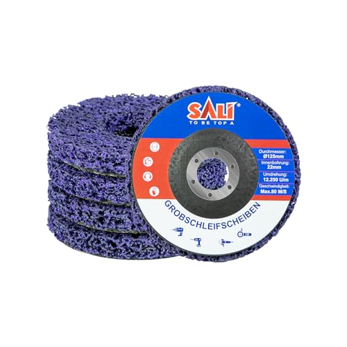 SALI 125mm CSD Scheibe Schleifscheiben für Winkelschleifer 5 Stück Reinigungsscheibe Set Grobreinigungsscheibe...