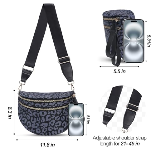 Image of Checkered Crossbody Bag, Bum Bags for Women Crossbody,Spacious Sling Bag Purse Fanny Packs with Shoulder Strap