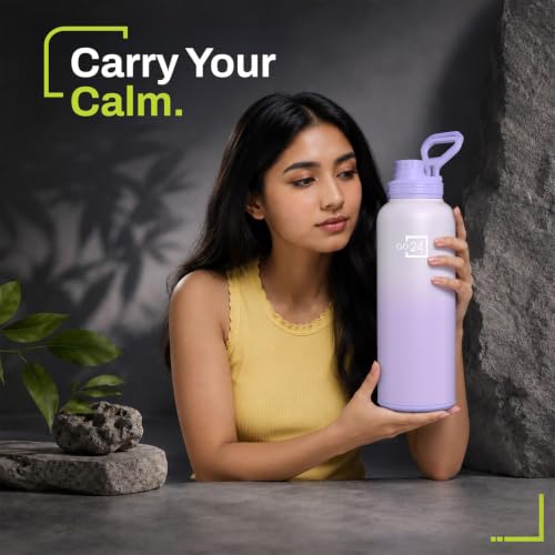 Image of Hydromax 2 Litre Single Wall Stainless Steel Water Bottle - Purple | ISI Certified 304 Stainless Steel, BPA Free, Chugger Sipper Cap, Leakproof Lid, Loop Handle, Fridge Frendly