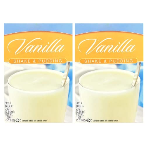 Healthywise Vanilla Pudding Or Shake, Low Calories, 15G Caseinate Protein, Aspartame Free, Low Fat, 7 Servings Per Box, 2 Pack #TOP9