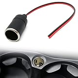 Car Charger Power Cigarette Lighter Female Socket Cable Plug Adapter, 12V 24V Car Replacement Cigar Cable Connector Adapter Auto Charger Power Cord