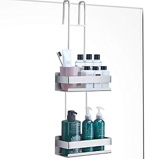 RUICER Shower Caddy Hanging - Over Door Shower Shelf 2 Tier Rust Free Shower Basket No Drilling, Stainless Steel