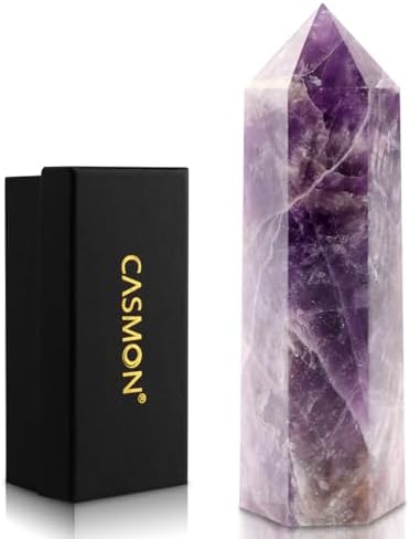 CASMON Large Healing Crystal Wands 3.9"-4.3"(10-11cm), Natural Dr...