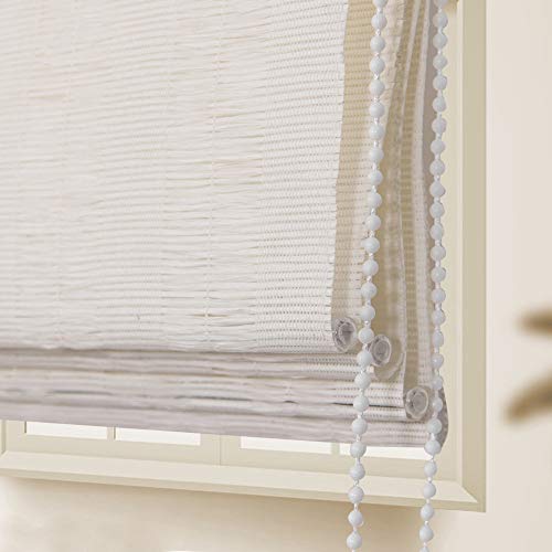Roman Shades Window Blinds, White 22 W X 84 H Inches, Premium Light Filtering Roman Window Shades, Easy Care Roman Shades For Windows, Doors, French Doors, Kitchen Windows #TOP2
