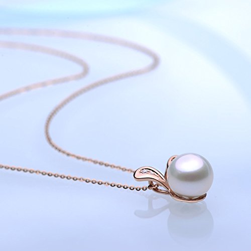 Easter Bunny Rabbit Pendant Cultured Pearls Necklace for Women Teen Girls S925 Sterling Silver Delicate Animal Jewelry Gifts for Daughter3