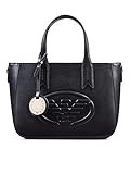 Double Griffe Emporio Armani Eagle Logo Damen Handtasche Schwarz