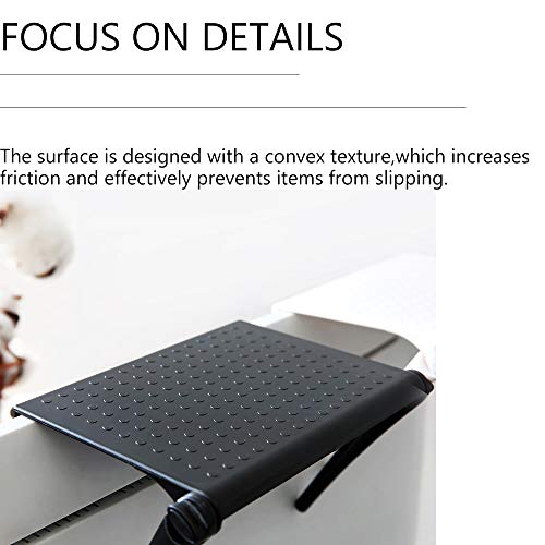 Keanboll Adjustable Screen Top Shelf Organizer For Tv Computer Monitor Flat Screen 'Tv Mount Top Shelf Used To Place Soundbar Cable Box Speakers Apple Tv Play-Station Camera Frames Remote-Black thumb #3