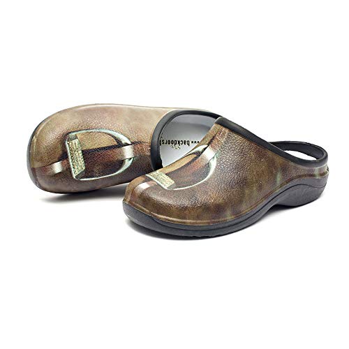 Backdoorshoes Waterproof Premium Garden Clogs For Women With Arch Support, Practical Slip On Outdoor Garden Shoes, Horse Design, Us 9 #TOP7