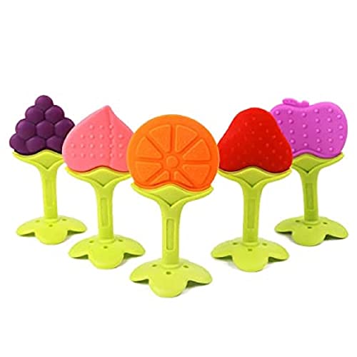 Image of BabyGo Silicone Nipple-Shaped Baby Teether | BPA-Free Organic Gum Soother for Newborns & Infants | Safe, Gentle & Colorful Teething Relief Toy for Oral Comfort & Chewing (Pack of 1, Multicolor)