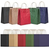 【Bolsa de papel multifuncional】--- Bolsa de papel kraft con asa Ideal para bodas, Navidad, graduación, Semana Santa, fiesta de cumpleaños, fiesta de verano, ceremonia de boda, etc.
