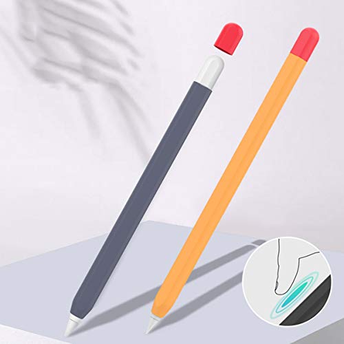UKCOCO Stifthalter Kompatibel für Pencil Hülle - Silikonschutzhülle Anti-Rutsch-Hülle Hautgriff Abdeckungshalter Zubeh?r Kompatibel mit Pencil 2. Generation (Orange) – Bild 8