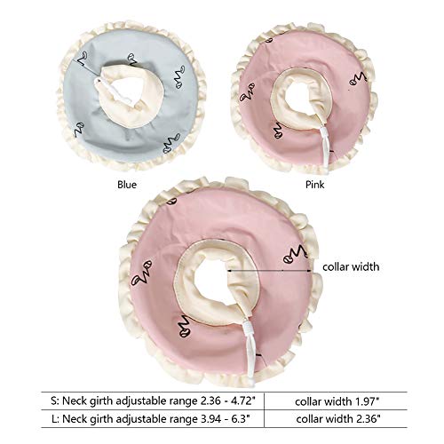Image of La La Pet 2Pcs Recovery Pet Collar for Ferret Hamster Recovery Cone E-Collar Rabbit Protection Cone Guinea Pig Neck Recovery Elizabeth Collar Adjustable for Small Animal Squirrel Chinchilla, L