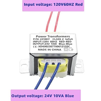 24V/10W AC/AC Power Transformer, Input 120V/60HZ Single-Phase Transformer, Applicable to Stage Lighting, Audio Equipment, Small Power Supply K-030, Rv Emergency Lighting, etc.